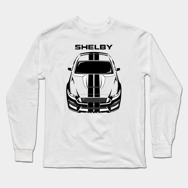 Ford Mustang Shelby GT350 2015 - 2020 - Black Stripes Long Sleeve T-Shirt by V8social